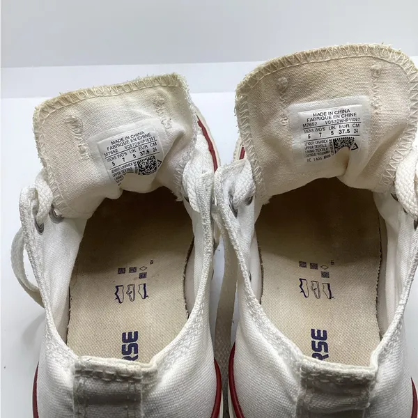 Converse All Star retro low tops white Size 7 W. Size 5 men - Image 5
