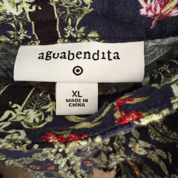 Agua Bendita x Target Collab Floral Tile Print Mini Dress XL Women’s Blue - Image 4