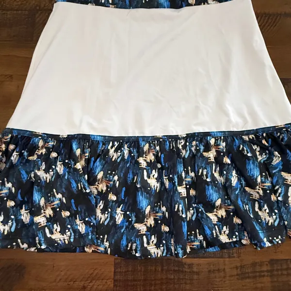 EleVen by Venus Williams Tennis Dress White Print‎ Halter Neck Skirt Small - Image 4