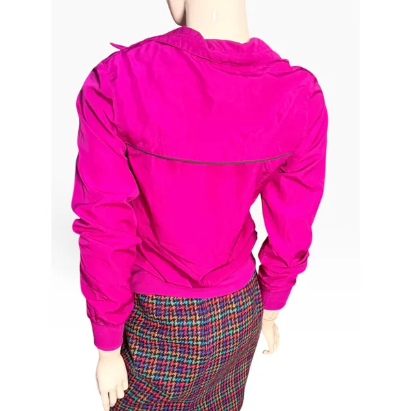 Vintage Nike Athletic Dept Magenta Pink Full Zip Windbreaker Jacket Womens S - Image 3