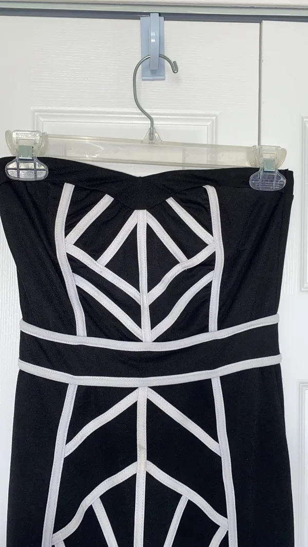 Windsor Black And White Strapless  Dress - Image 3