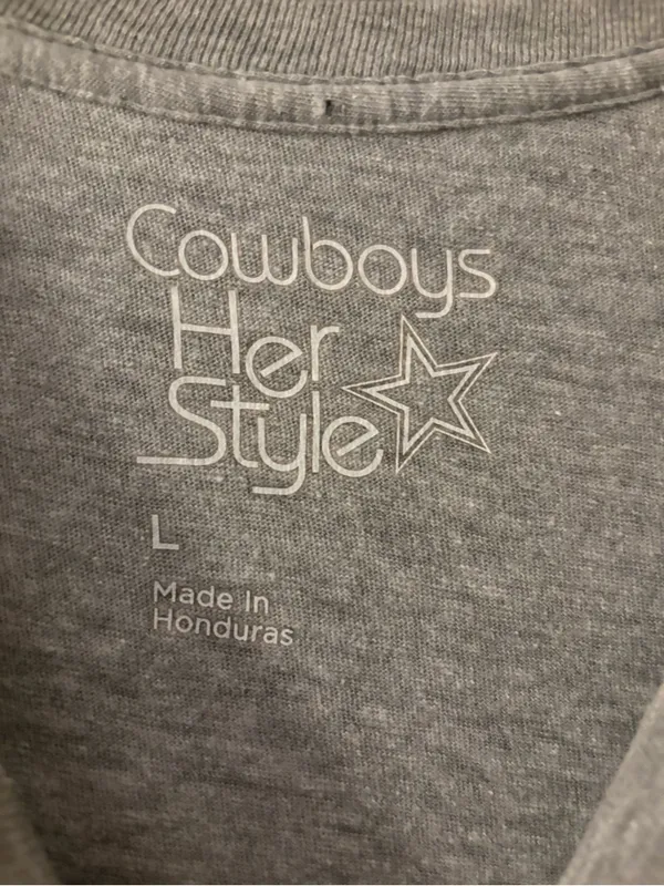 Dallas Cowboys Gray Short Sleeve Tee Women’s Size L Gray - Image 5