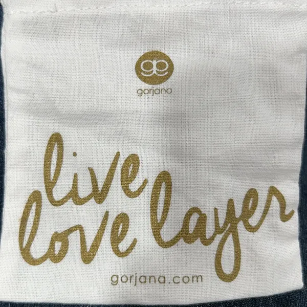 Gorjana Gold and White Jewelry Pouch - Image 3