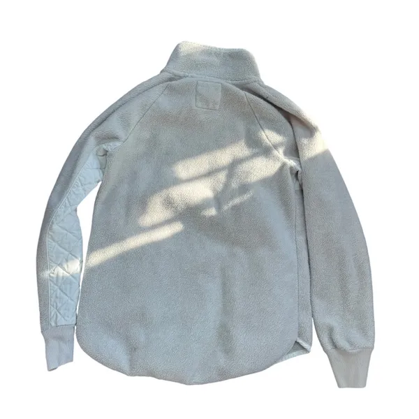 Abercrombie &‎ Fitch Cream Fleece Pullover M Minimalist Neutral Winter Essential - Image 2