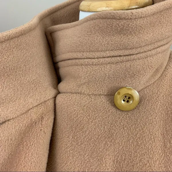 Vintage single button wool swing coat tan L Tan Size L - Image 6