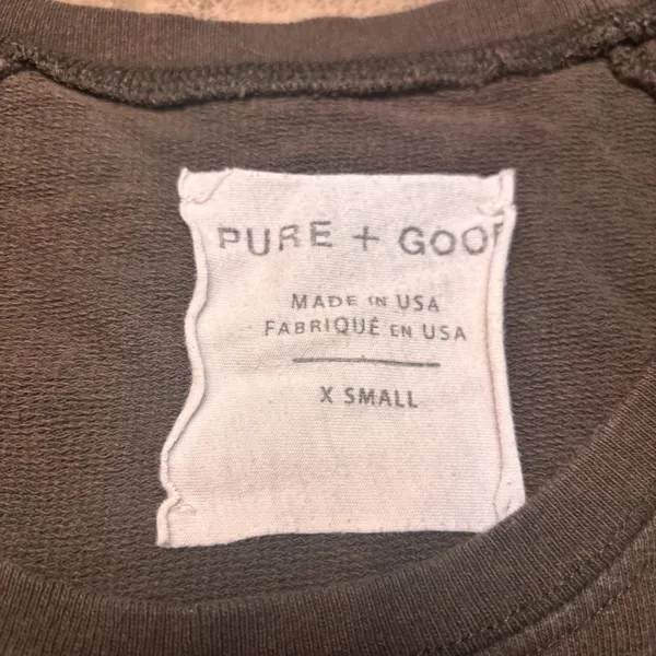 Anthropologie Pure & Good Sweatshirt Midi Dress Olive Green Womens Small - Image 2