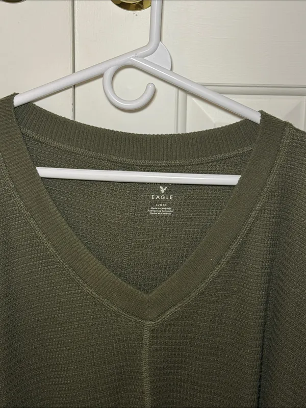 Women’s American Eagle Waffle Long Sleeve Shirt - Image 2