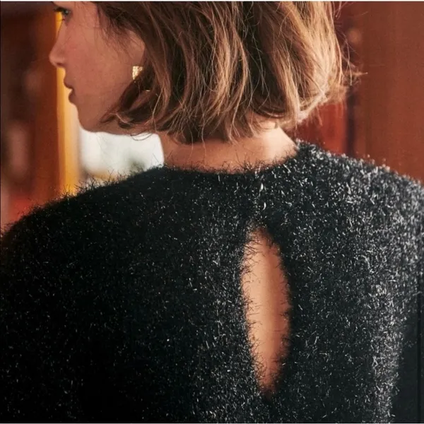 SÉZANE Zephir Oversized Knit Jumper, Black, XS - Image 3