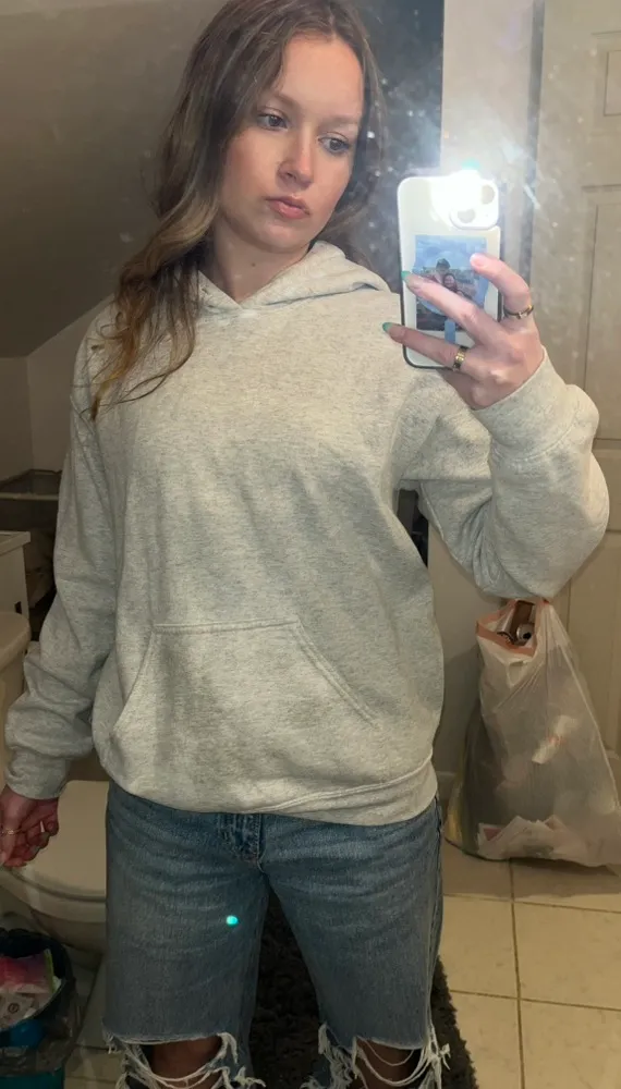 Gray Oversized Sweatshirt - Image 5