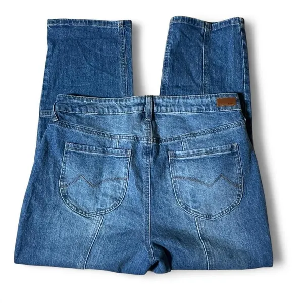 Y2K Cleo + Wolf Blue High Rise Carpenter Straight Leg Panelled Seam Jeans W31‎ - Image 2