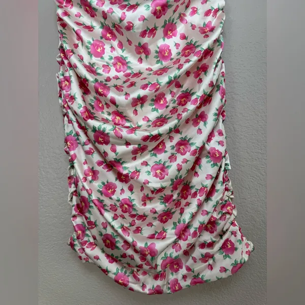 Revolve More To Come Evita Sweetheart Pink Floral Strapless Mini Dress M $78 - Image 7