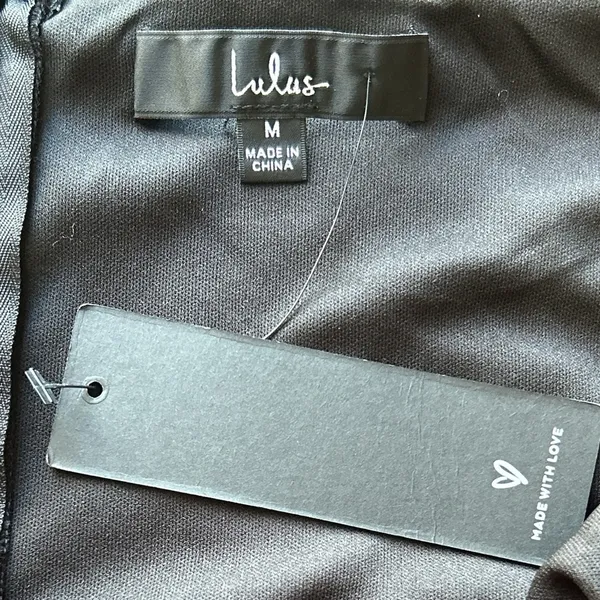 Lulu’s Black Midi bodycon dress, NWT size M - Image 3