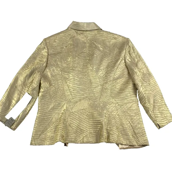 Alex Evenings Women‎ Size 14 (Med) Gold Shimmer Iridescent Dress Jacket Set NWT - Image 4