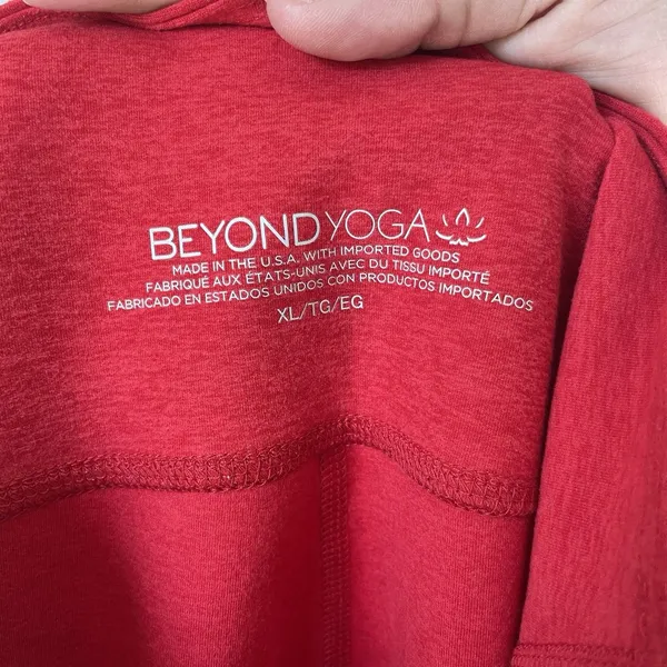 Beyond Yoga Athletic Leggings Made in USA Red 24" Inseam Ankle Women's Size XL - Image 6