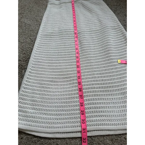 Everlane The Crochet Knit Skirt In Cream White Medium Organic Cotton - Image 10