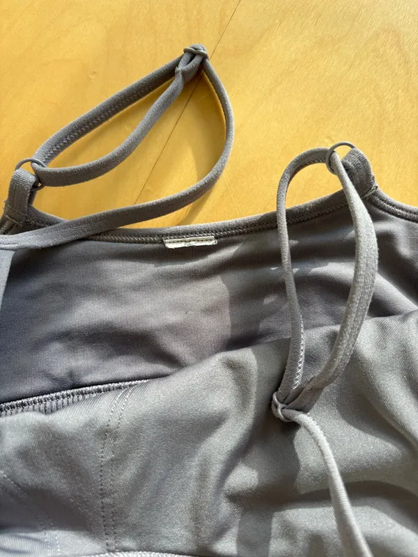 ALO Yoga Gray Seamless Sports Bra & High-Waist Leggings Set - Image 4