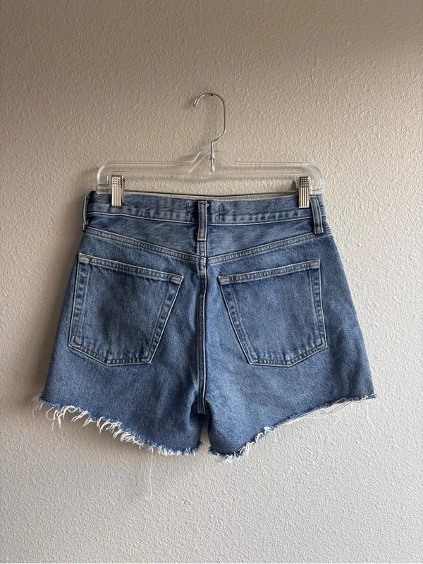 AGOLDE Blue Denim Cutoff Shorts - Image 6