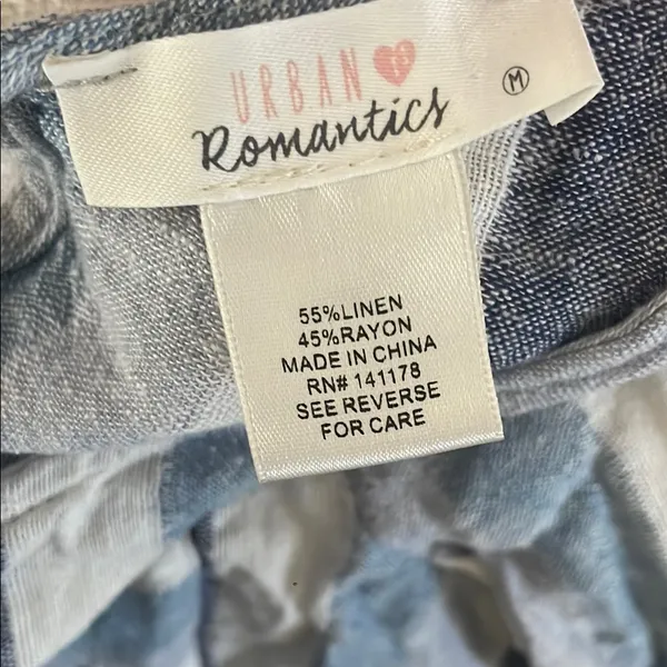 Urban Romantics Striped Blue and White Women's Top - Image 4
