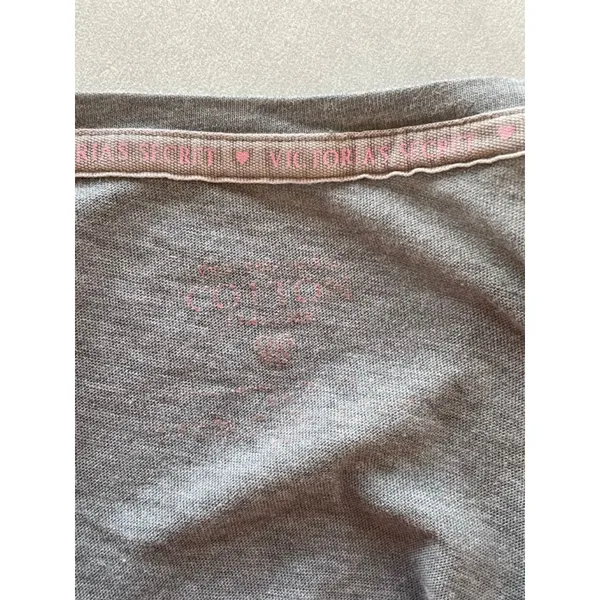 Women's Victoria's Secret Gray Pink Pajama Nightgown XS - Image 2