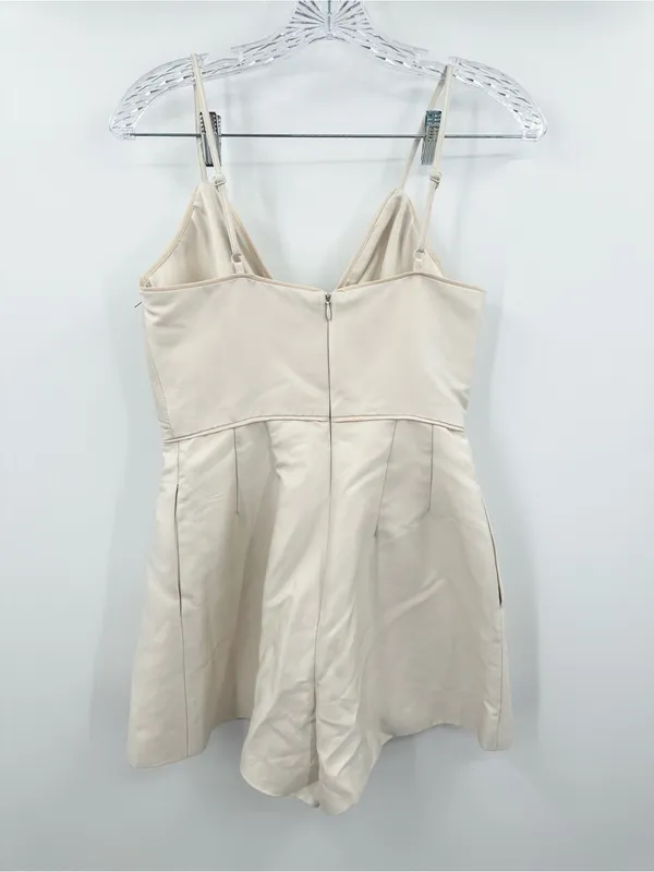 Keepsake The Label Coming Home Tie Front Cutout Romper Cream/Sand‎ Size Small - Image 2