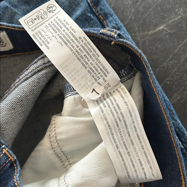 Abercrombie The Ankle Straight Ultra High Rise‎ Curve Love Jeans Dark Wash 00 24 - Image 8
