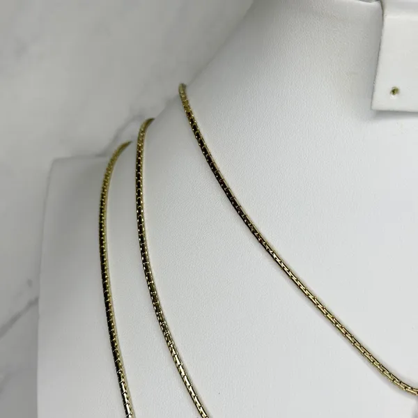 Chico's Layered Gold Tone Necklace Stone Cabochon Pendants ✨ - Image 7