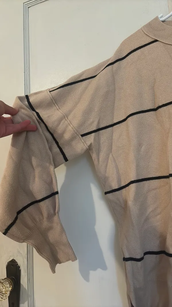 Tan/Black Striped Sweater - Image 3