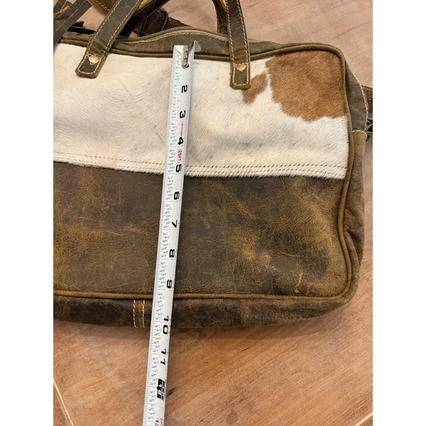 Myra bag Genuine Leather & Cowhide Laptop‎ Crossbody Western Bag Cowgirl Cowboy - Image 8