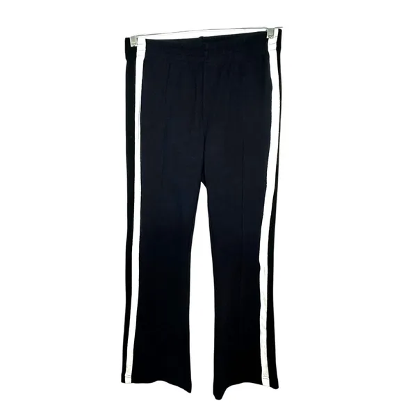 Maeve Anthropologie Knitted Straight leg black/white stripe pants size small - Image 4