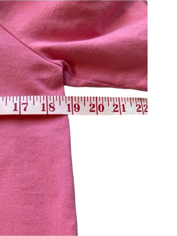 Kate Spade Pink Ruched Puff-Sleeve Short Sleeve Tee large - Image 9