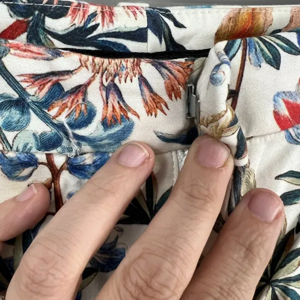 Zara Woman Size XS Floral Cotton Pants - Image 3