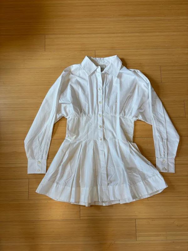 Anthropologie White Button Down Blouse Maeve  - Image 3