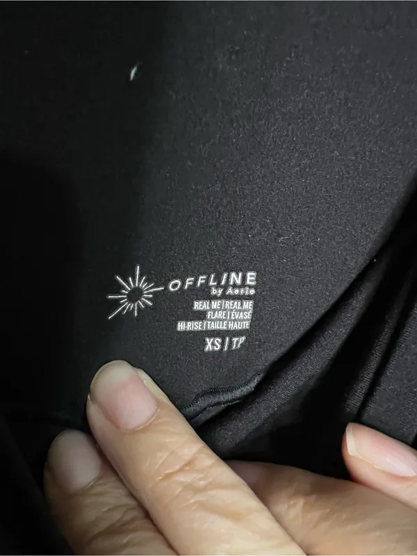 Offline by Aerie Real Me Crossover Flare‎ Black Yoga Leggings - Image 5