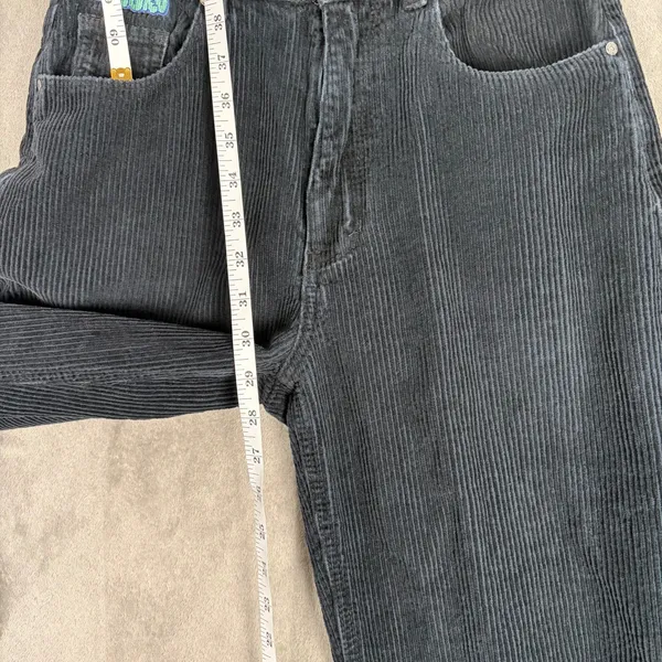 Empyre Tori Black Corduroy Pants Size 0 High Rise Straight Leg Y2K Skater Retro - Image 4