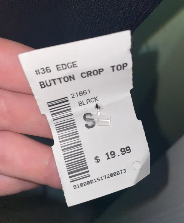 Edge Black Button-Up Crop Tank - Image 4