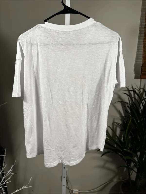 N300. Wildfox White Retro Van Graphic Tee with Yellow & Teal Accents - Image 6