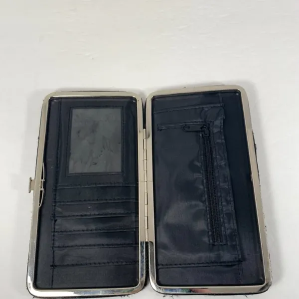 Guess Black Logo Cloth Flat Style Wallet - Image 7