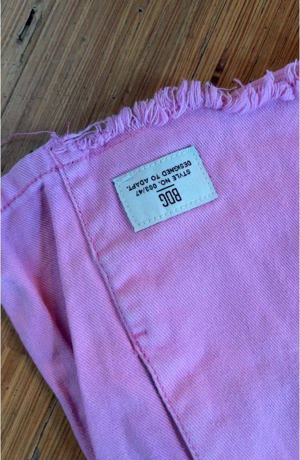 Bdg Hot Pink pull on denim boxer - Image 2