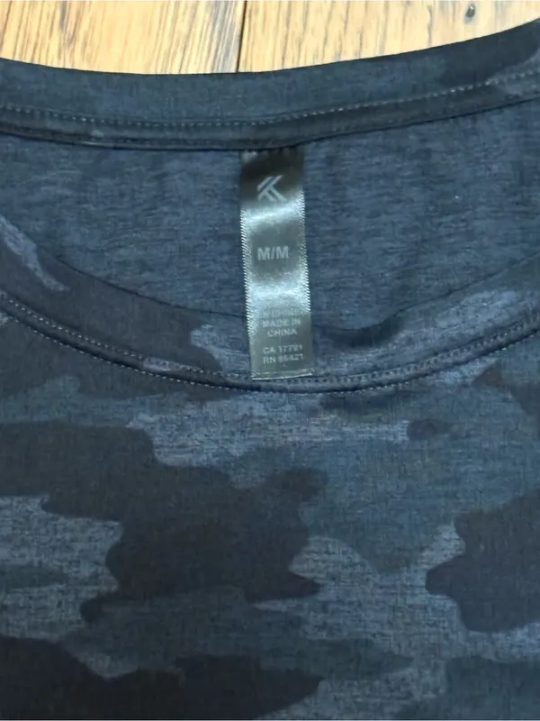 Kyodan Loose Fit Camo Short-Sleeve Top - Black/Gray - Image 3