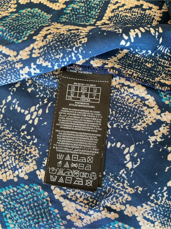 Guess Navy & Teal Snake-Print Kimono Blazer - Image 5