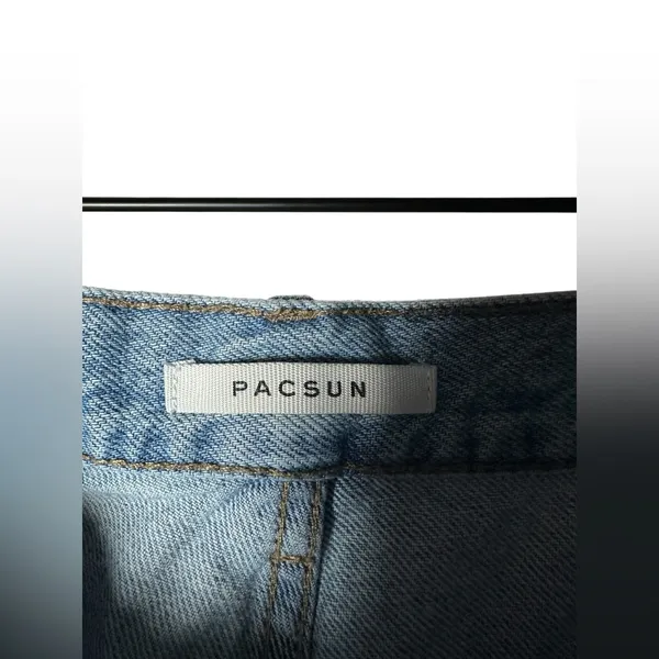 PacSun‎ Vintage High Rise Denim Shorts 27 Light Wash Frayed Cutoff - Image 5