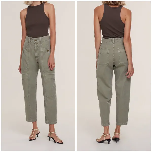 AGOLDE Kai Cargo Pants Edamame Surplus Green - Image 2