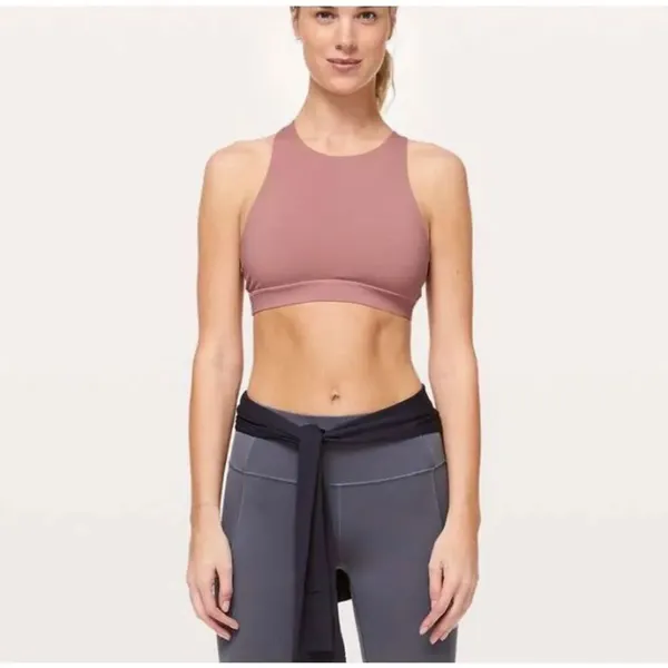 Lululemon energy high neck cross back bra copper coil 4 - Image 10
