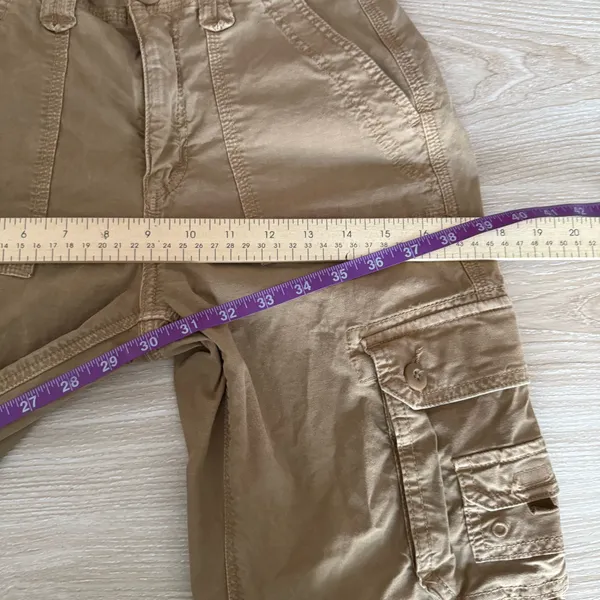 American Eagle 00 Baggy Joggers Cargo Skater Tan Streetwear Y2K Utility - Image 8