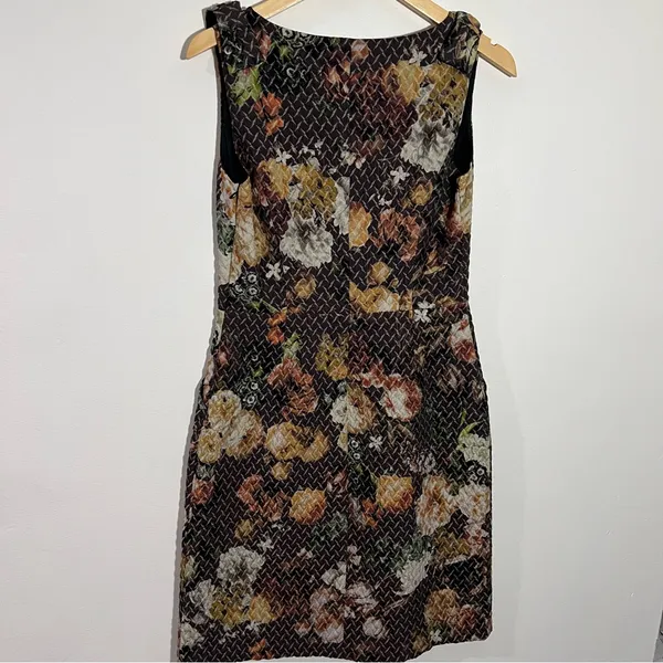 Anthropologie Tabitha Tema Quilted Floral Dress Pockets Size 6‎ Moody Florals - Image 5