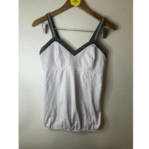 Lululemon v neck tank top light pink grey WOMENS 10 - Image 7