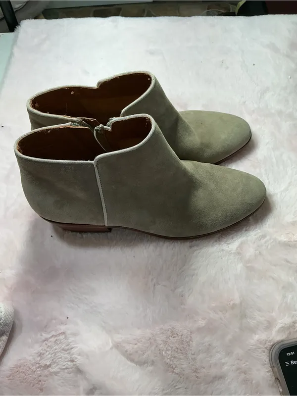 Women's Taupe Suede Ankle Booties - Classic Neutral Style b117 - Image 3