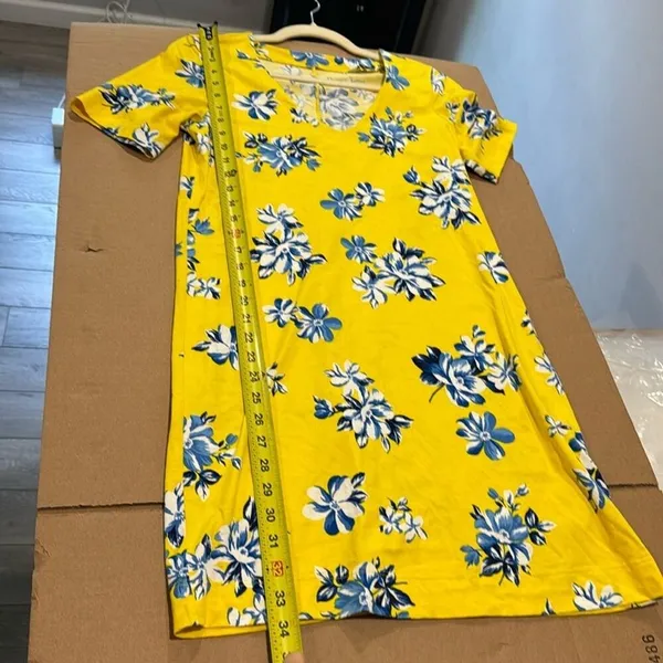 Draper James Summerall Hillsboro Floral Mini‎ Soft Dress Yellow Small - Image 12