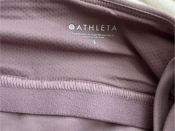 Athleta Dusty Mauve Cutout Back Active Crop Tank Top L - Image 5