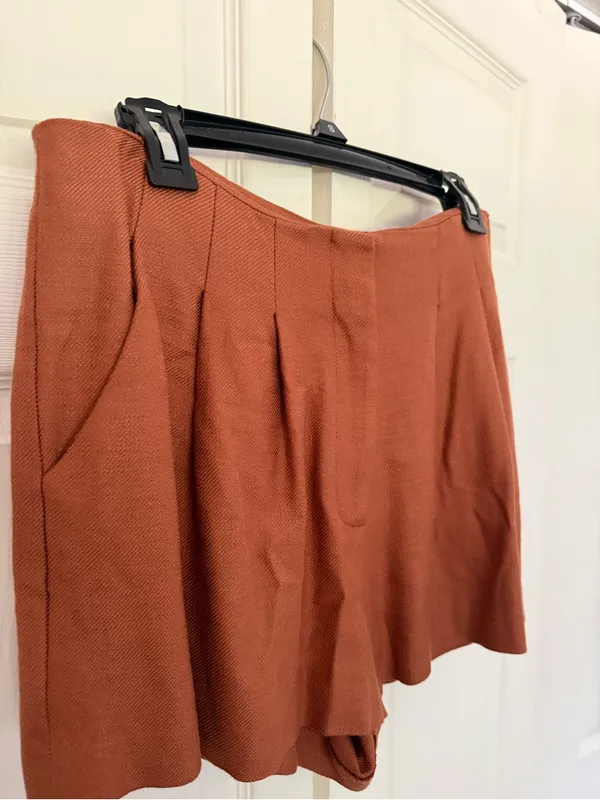 Veronica Beard Gables Short Golden Brown Shorts Pumpkin Orange Size 10 - Image 5